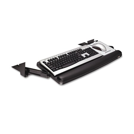 3M Adjustable Under Desk Keyboard Drawer, 27.3w x 16.8d, Black KD90